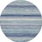 Homeroots 5 ft. Round Navy Blue Ornate Stripes Area Rug 385599 - alternate 9